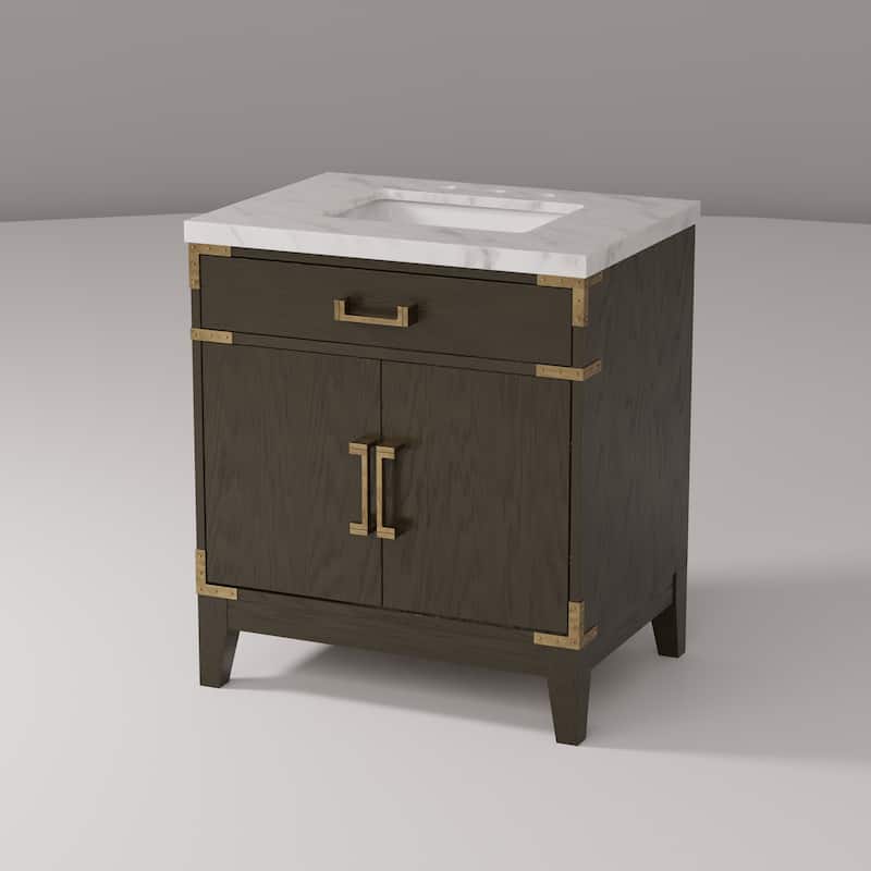 Laurel Bath Vanity with Carrara Marble Top and Sink