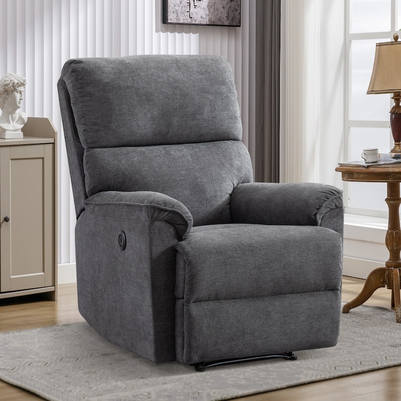 Electric Recliner Chair with USB Port for Living Room - Grey