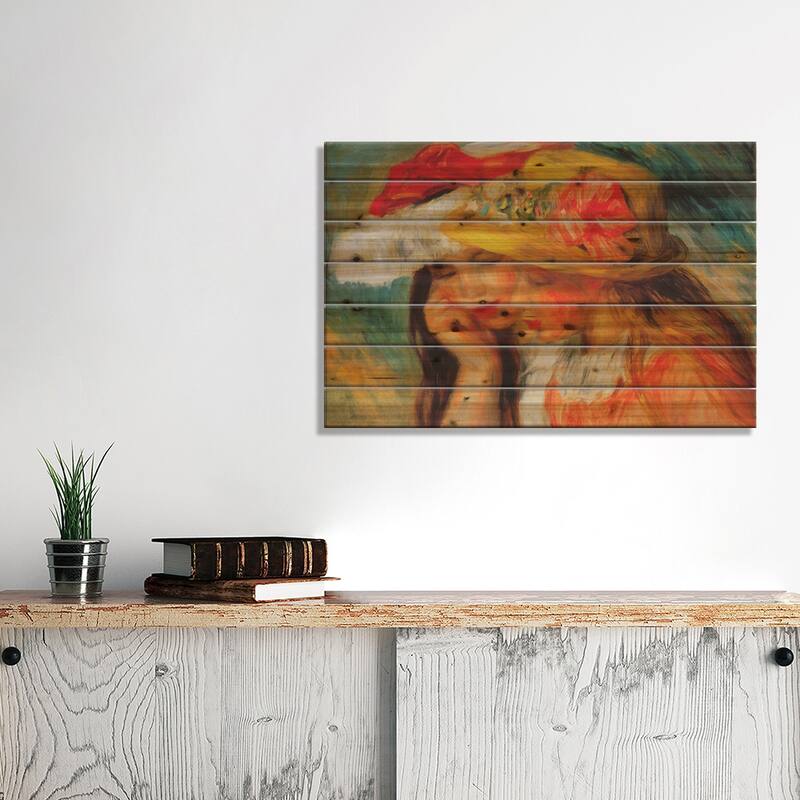 Deux Soeurs (two Sisters) Print On Wood by Pierre-Auguste Renoir - Multi-Color