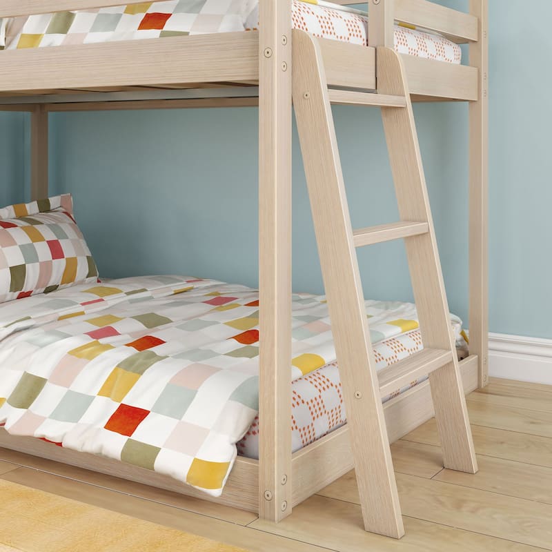 Now Furniture Low Bunk Bed for Kids, Twin over Twin