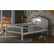 preview thumbnail 5 of 10, Twin Wood Platform Bed with House-shaped Headboard, LED and Built-in Storage, White