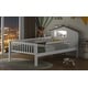 preview thumbnail 5 of 12, White Twin Size Wood Platform Bed with House-shaped Headboard, LED, and Storage