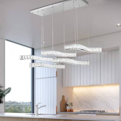 Maxax 5 - Light Statement Square / Rectangle LED Chandelier - YX-14