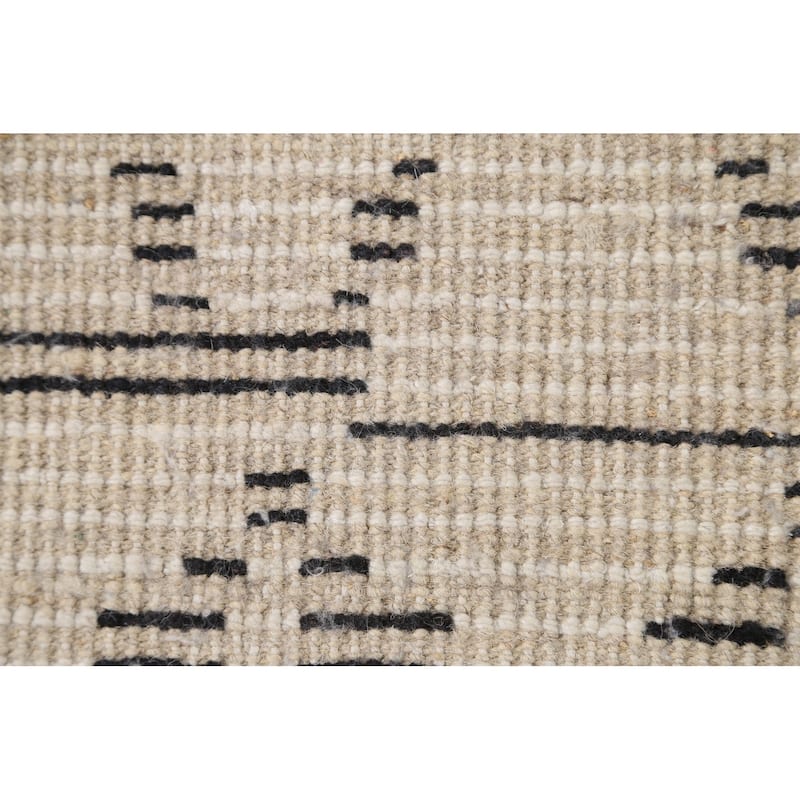 Geometric Moroccan Oriental Area Rug Hand-knotted Wool Carpet - 6'1" x 12'3"