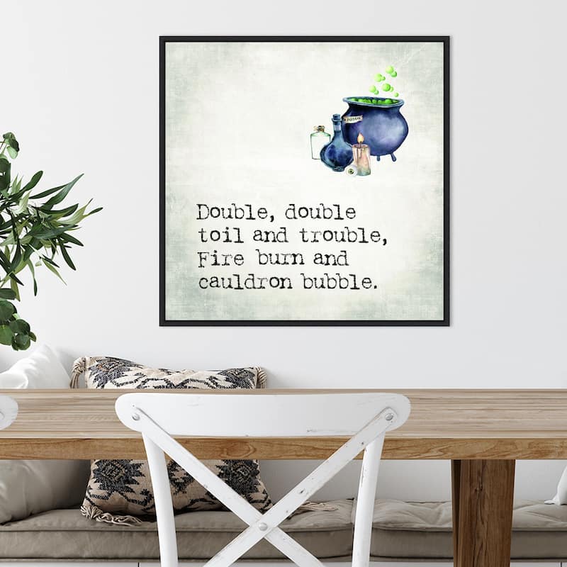 Amanti Art Double Double Cauldron Framed Canvas Wall Art