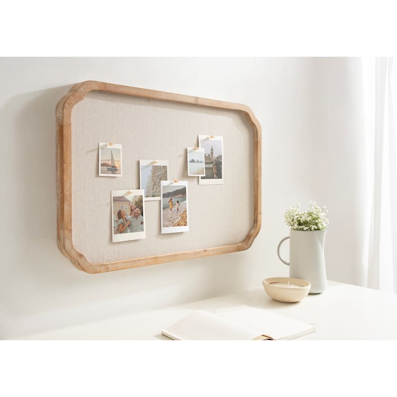 Kate and Laurel Marston Scalloped Fabric Pinboard - 20x30