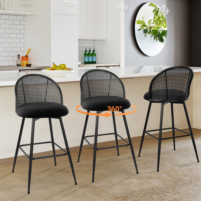 26"/29" Swivel Barstools Counter Height Bar Stool w/ Metal Legs