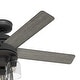 preview thumbnail 6 of 18, Hunter 52" Lochemeade Ceiling Fan with LED Light Kit and Handheld Remote - Modern, Contemporary - Exclusive SureSpeed!