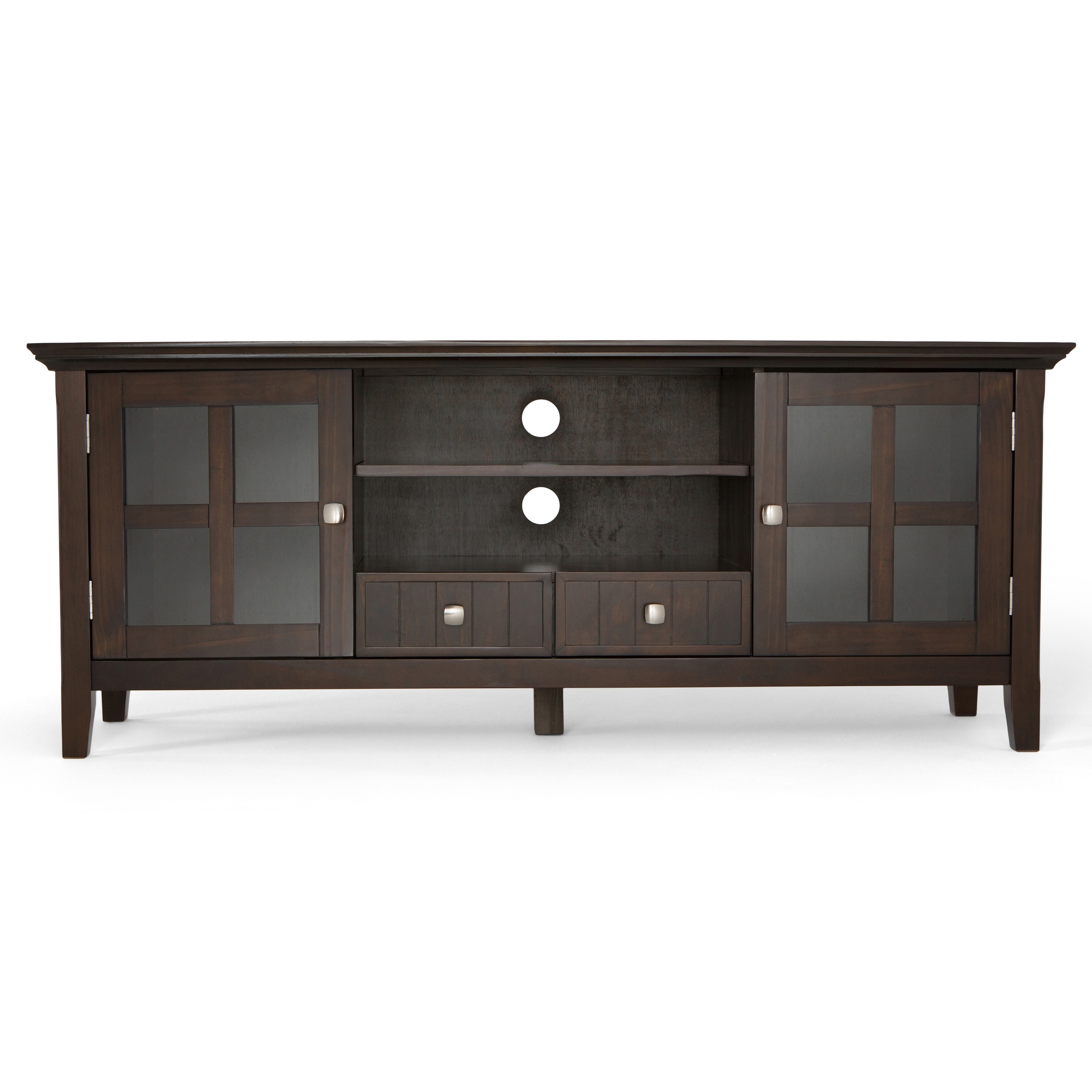 tobacco brown tv stand Resa 59 Inch Entertainment Center Media Console, 6 Open Compartments, Espresso The Warm Shaker TV Stand has plenty of storage and space for all your media and gaming devices Antigo TV Stand | Hubbingtons