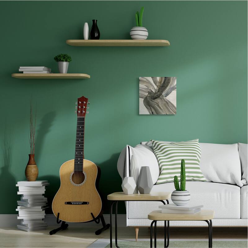 Stupell Curved Coastal Driftwood Abstraction Neutral Brown Canvas Wall Art