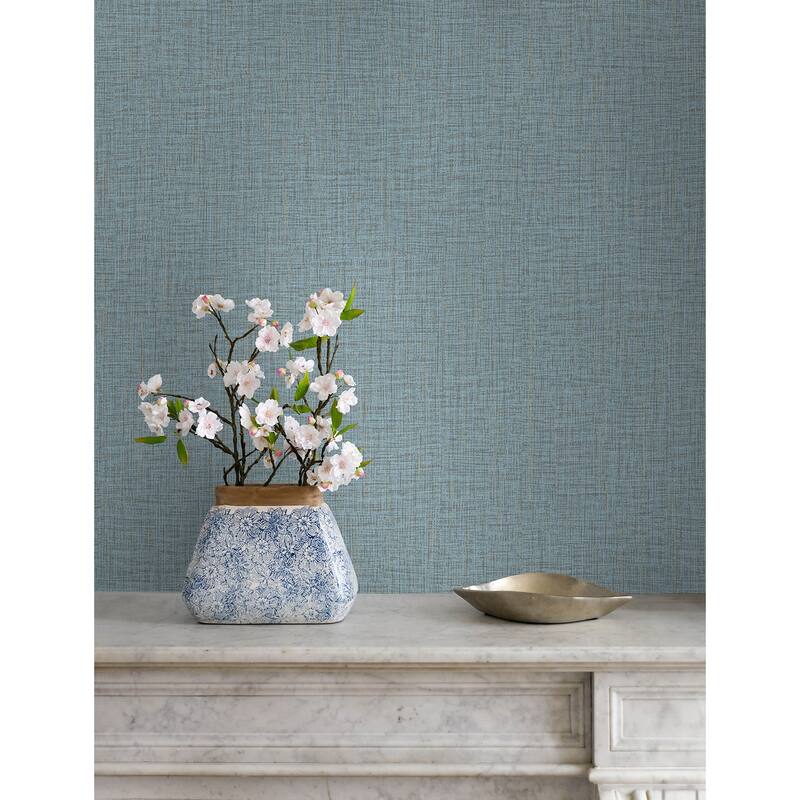Advantage Glenburn Light Blue Woven Shimmer Wallpaper