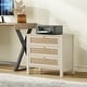 preview thumbnail 11 of 37, Set of 2 Farmhouse Style Nightstands with 3 Drawers