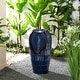 preview thumbnail 20 of 150, Glitzhome Oversized LED Lighted Ceramic Pot Floor Fountains for Outdoor Garden
