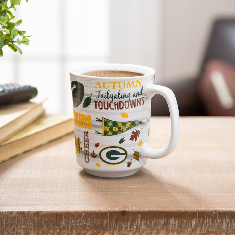 Green Bay Packers, 14 oz Ceramic Coffee Mug w/ Gift Box