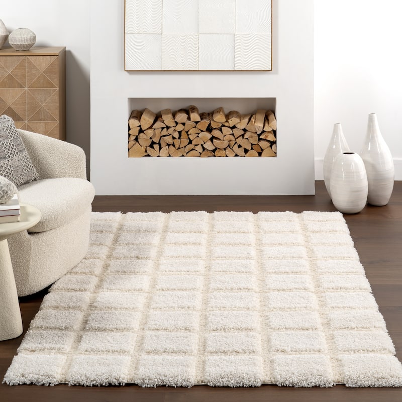 Nuloom Christabel Checkered High-Low Shag Area Rug