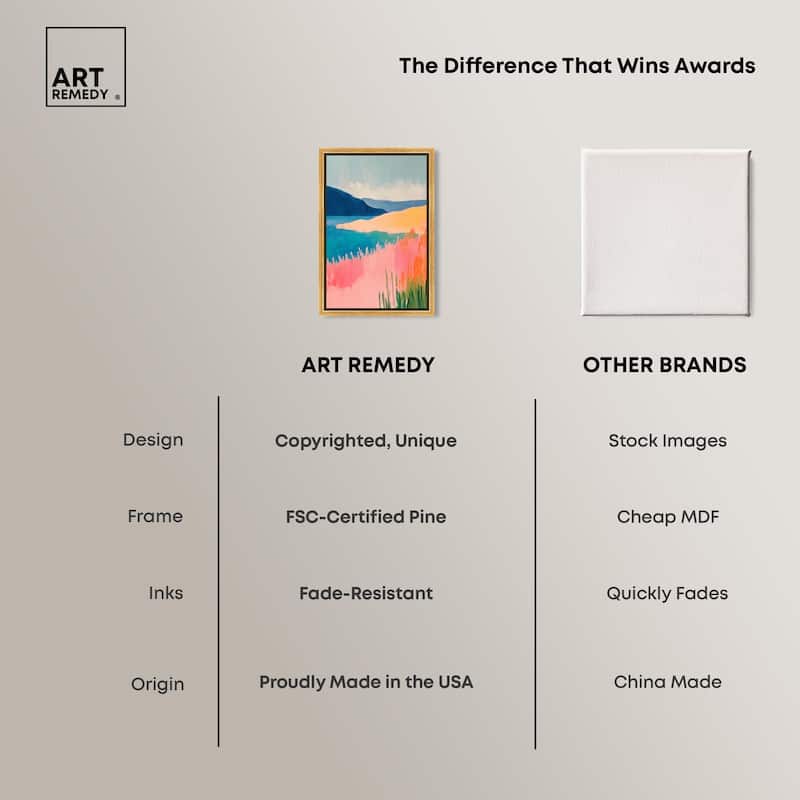 Meadow Meets the Sea Canvas by Art Remedy