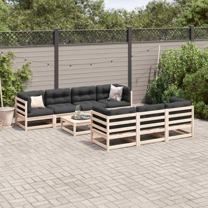 vidaXL Patio Sofa Set Solid pine wood Large Modular