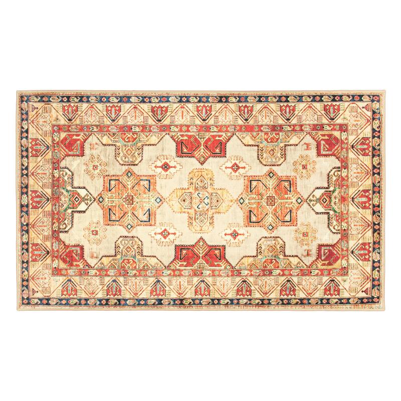 My Magic Carpet Machine Washable Rug Ottoman Natural