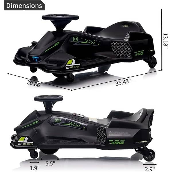 dimension image slide 1 of 5, Electric Go Kart for Kids