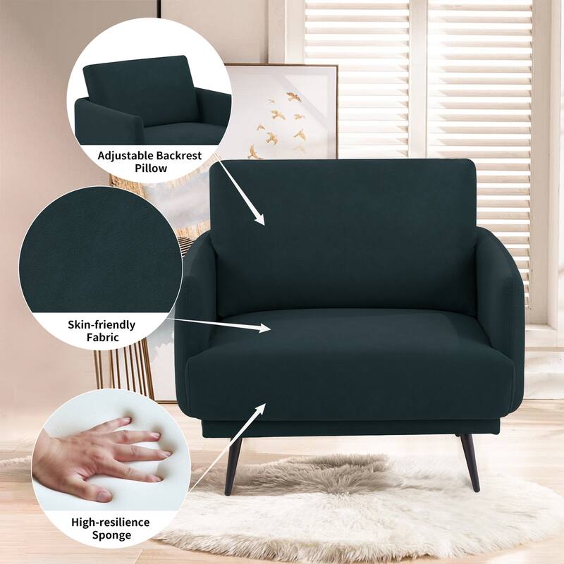 Karaka 37.5"W Oversized Armchair Leisure Sofa Accent Chair (Set of 2)