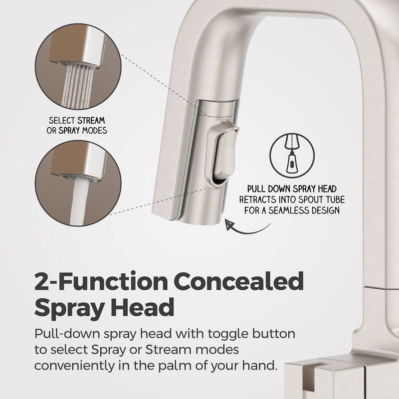 Pfister GT572-VRV Verve 1.8 GPM Single Hole Pull Down Bar Faucet