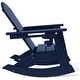 preview thumbnail 49 of 73, Laguna Kids Outdoor Poly Adirondack Rocking Chair with Cup Holder (Set of 2)