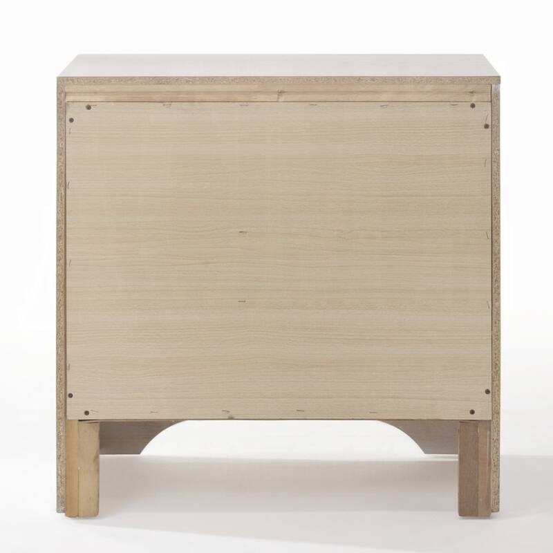 Nightstand with Pullout Jeweler Tray, Solid Wood Sofa Side Table, Storage Cabinet with Wooden Tabletop & 2 Drawers