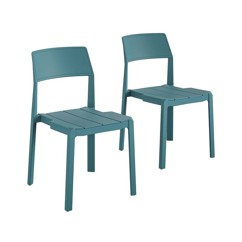 The Novogratz Poolside Collection Chandler Indoor/Outdoor Chairs Set - Set of 2 - Turquoise