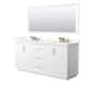 Option White / Giotto Quartz Top / Satin Bronze Hardware