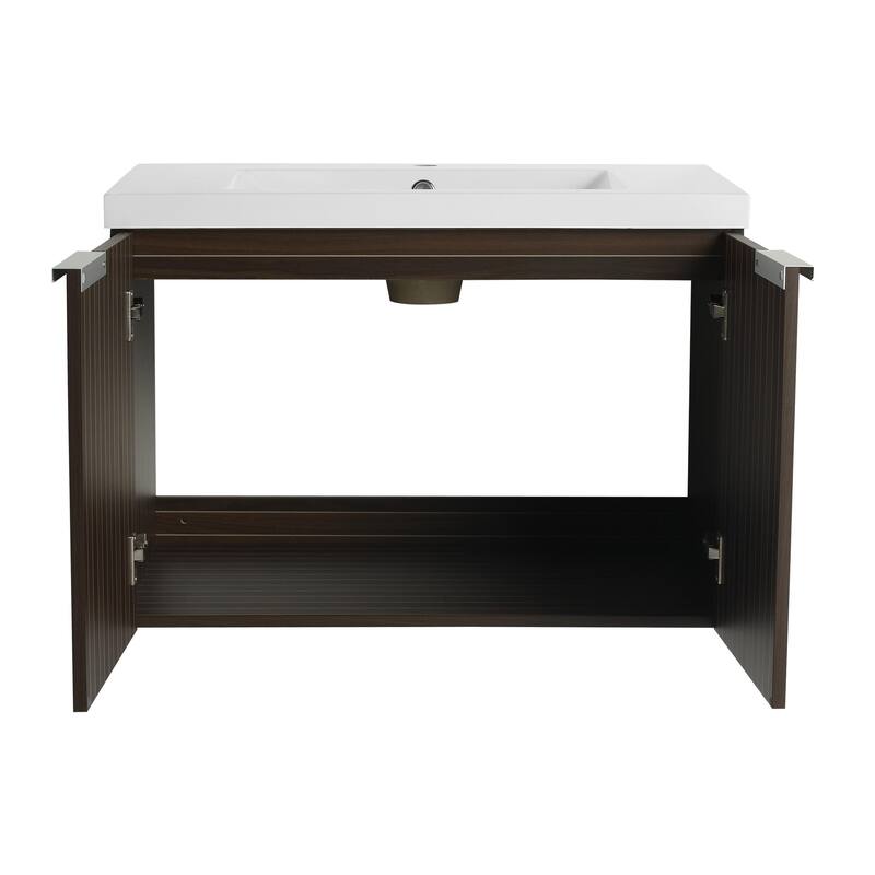ARTCHIRLY 24/36/48/60/72/84 Inch Bathroom Vanity with Sink, Floating Bathroom Vanity with Soft Close Door and Shelf