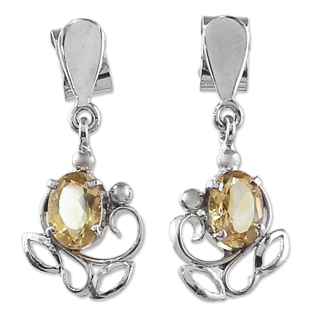 Novica Handmade Reverie Citrine Dangle Earrings
