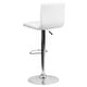 preview thumbnail 42 of 111, Modern Vinyl Stitch Back Adjustable Height Barstool - 16"W x 19"D x 35" - 44"H