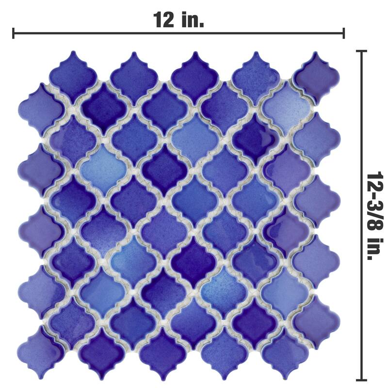 Merola Tile Hudson Tangier Niagara 12-3/8" x 12-1/2" Porcelain Mosaic Tile