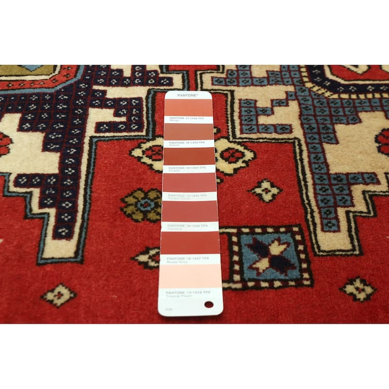 ECARPETGALLERY Hand-knotted Kayseri Vintage Red Wool Rug - 3'3 x 5'0