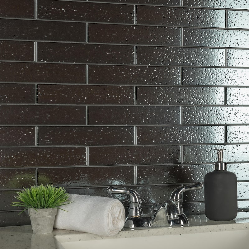 Merola Tile Muretto Argento Glossy 2" x 10" Porcelain Wall Tile