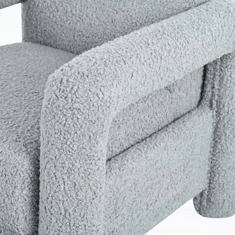 Upholstery Recliner Armchair with Adjustable Backrest, for Living Room Comfort