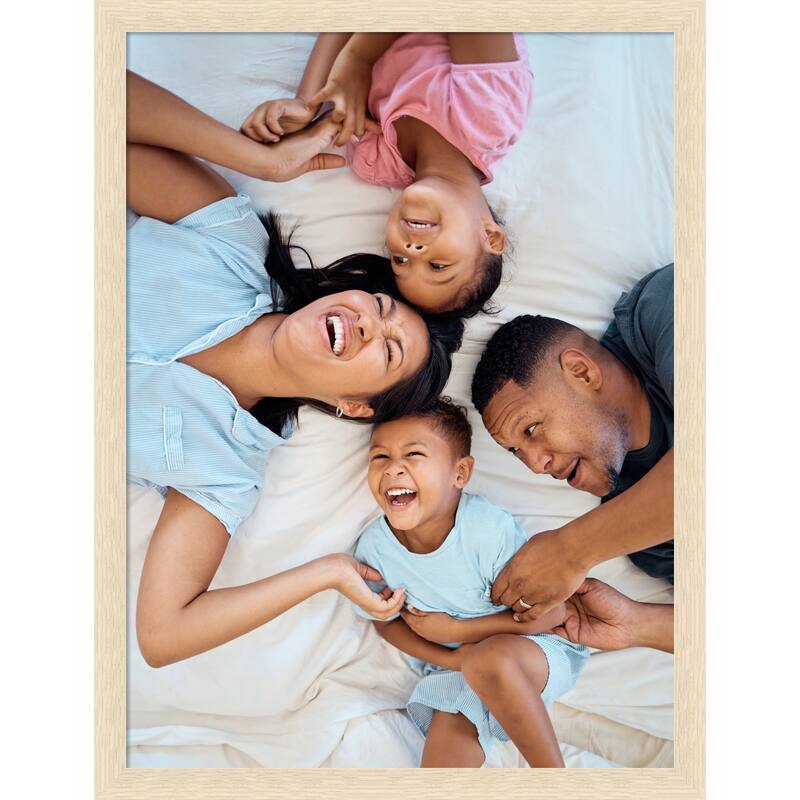 Woodgrain Stripe Blonde Framed Picture Frame, Photo Frame - 18x24 - Woodgrain Stripe Blonde