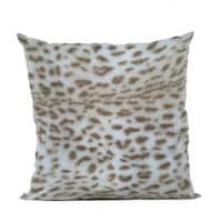 Plutus Brown Taupe Savannah Cat Animal Faux Fur Luxury Throw Pillow ...