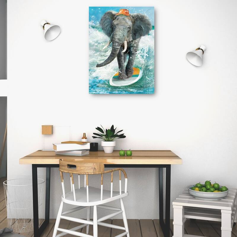 Surfing Safari By Studio Arts Canvas Art Print
