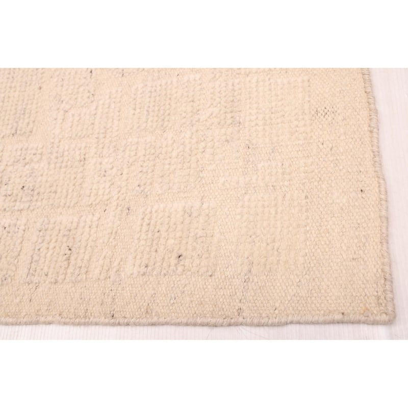 ECARPETGALLERY Hand-knotted Looma Cream Wool Rug - 8'0 x 9'11