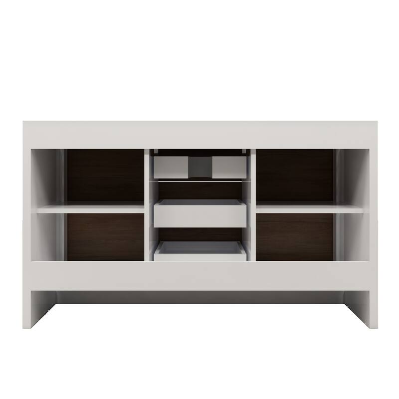 Dove 60'' Freestanding Vanity with Double Reinforced Acrylic Sink