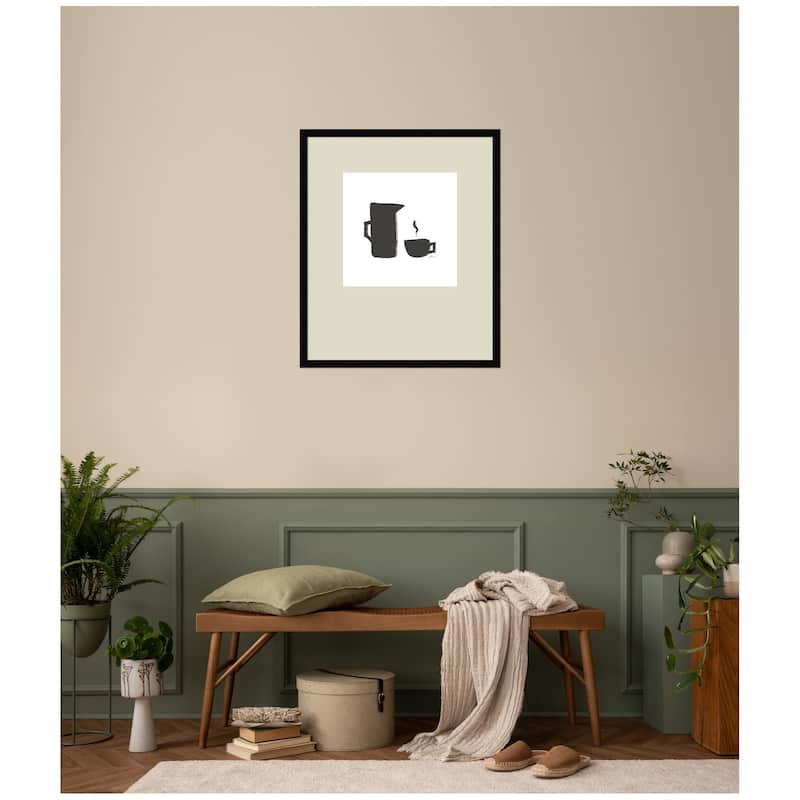 Kate and Laurel Coffee by Gabrielly Guedes Framed Wall Art Print