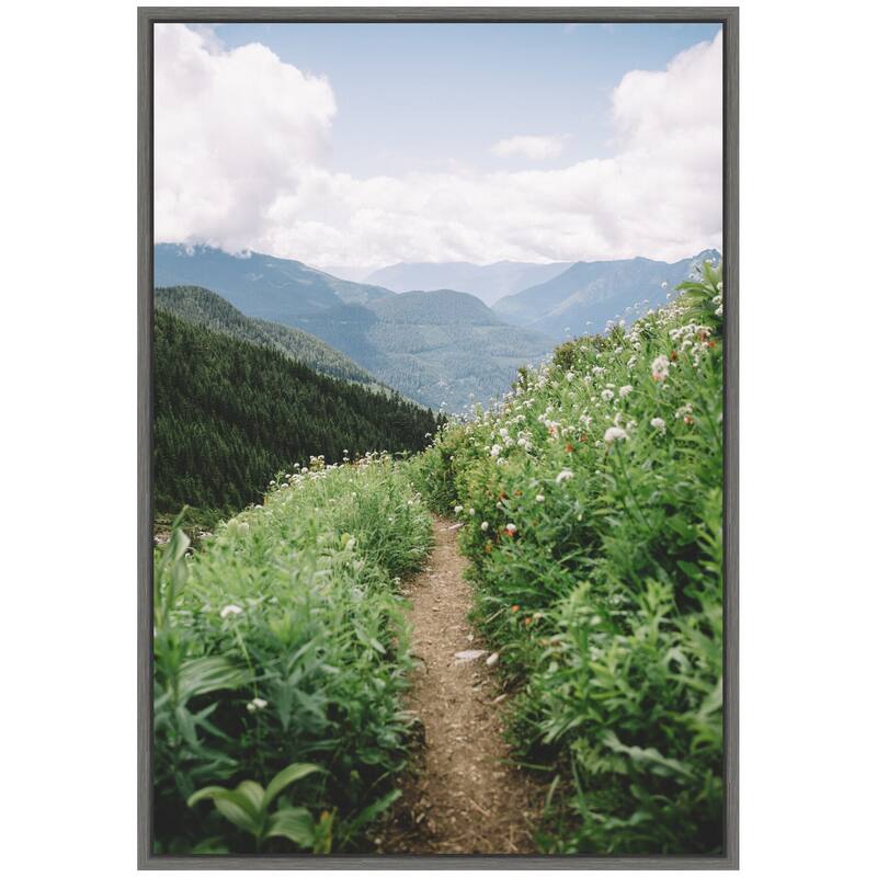 Kate and Laurel Sylvie Mountain Trail Scenic Landscape Framed Canvas by Patricia Hasz of Patricia Rae Photography