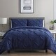 preview thumbnail 6 of 34, VCNY Home Carmen 3-Piece Pintuck Duvet Cover Set Navy - King