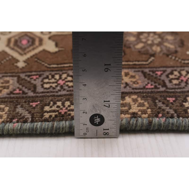 ECARPETGALLERY Hand-knotted Antalya Vintage Tan Wool Rug - 6'4 x 9'6