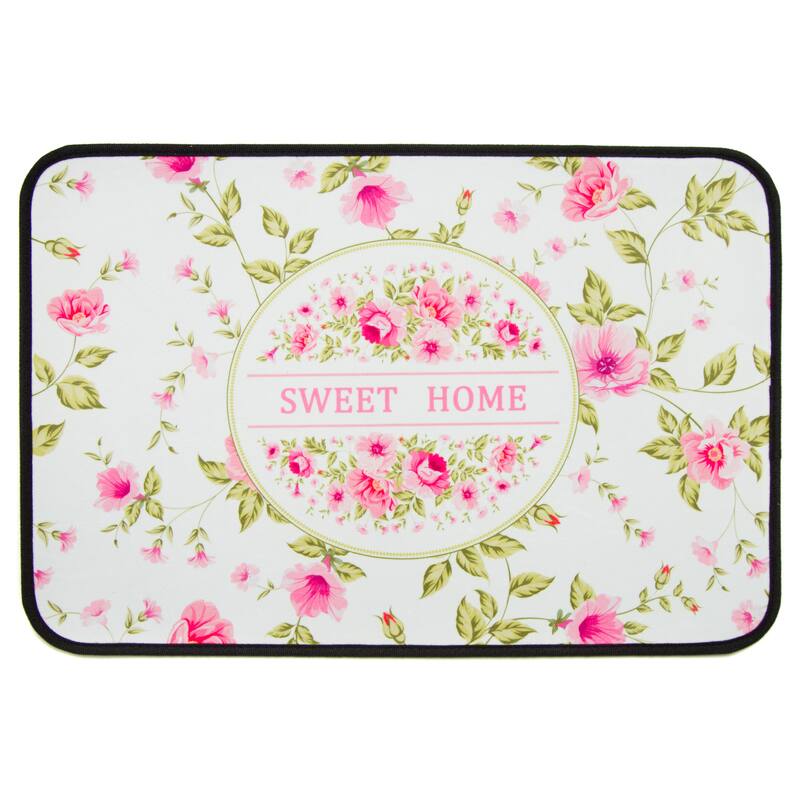 Bath Mat, Printed Bath Mat - Sweet Home Floral