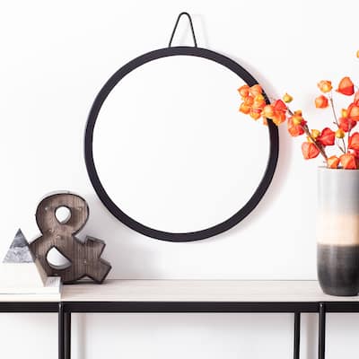 SAFAVIEH Darsey 20-inch Black Round Mirror - 20" W x 1.5" L x 20" H