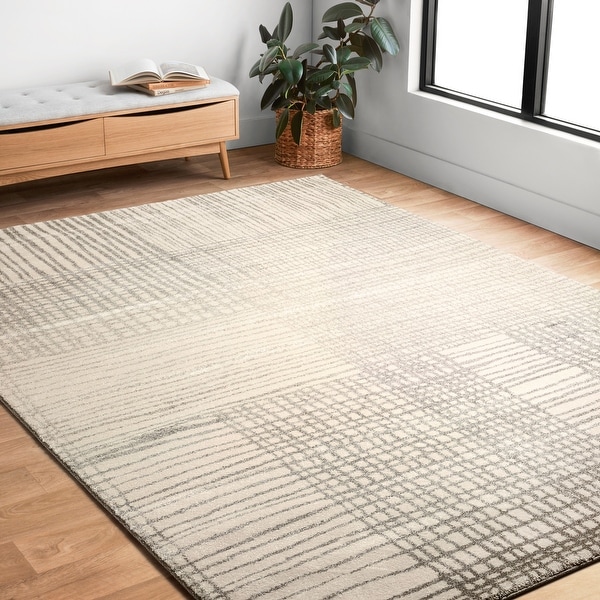 Shop Alexander Home Brently Abstract Modern Geometric Area Rug 3