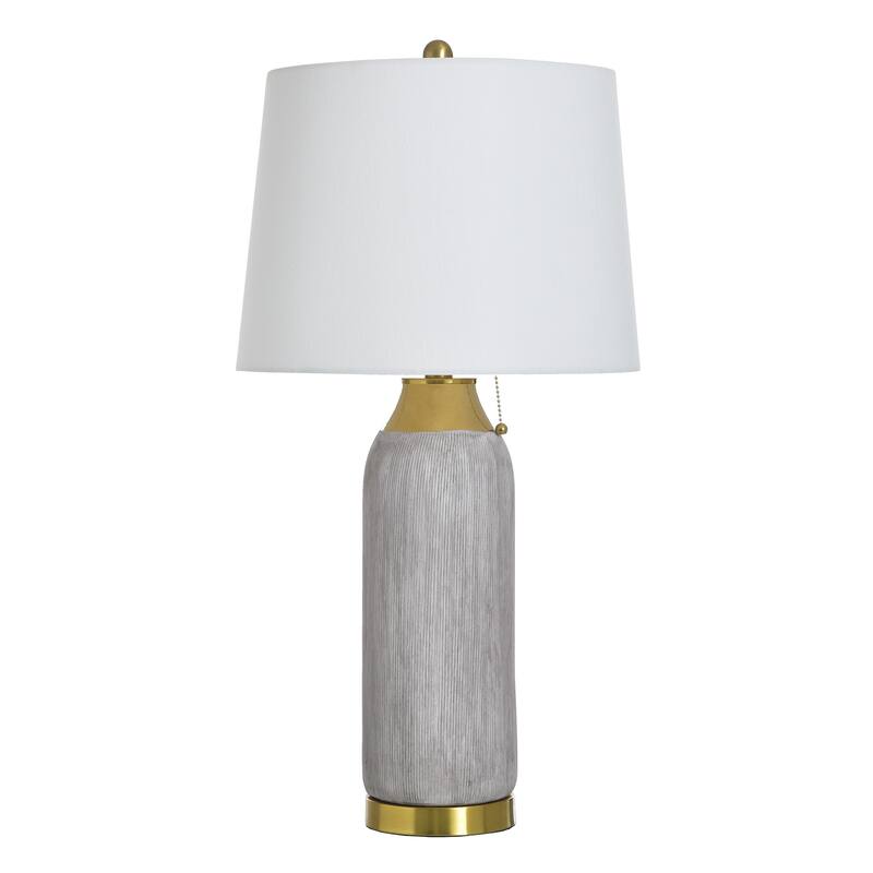 StyleCraft Donald Table Lamp - Gold, Grey, White
