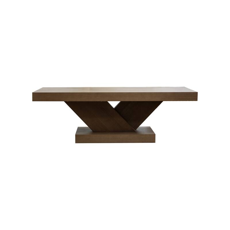 47" Modern Cross Leg Coffee Table, Sturdy X-Shape Design, Solid Wood Veneer, Large Living Room Center Table